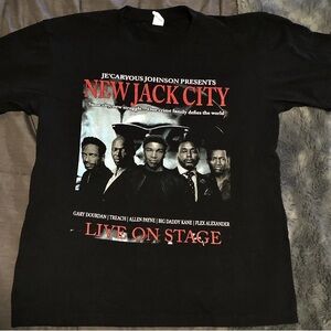NEW JACK CITY LIVE OnStage 2023 Tshirt Mens Sz L Je'Caryous Johnson Presents NEW